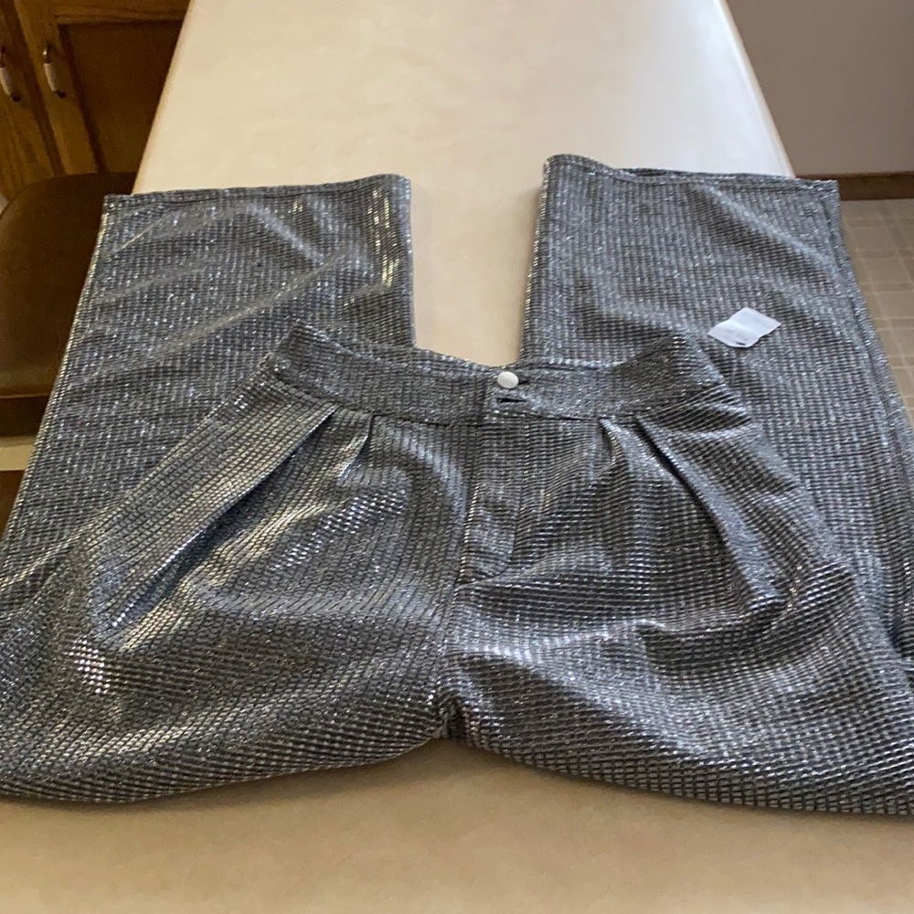 Silver disco pants